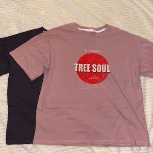 Romwe T-Shirts Double Pack